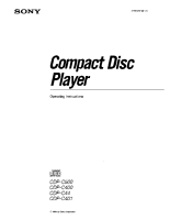 Sony CDP-C500 - Owners Manual